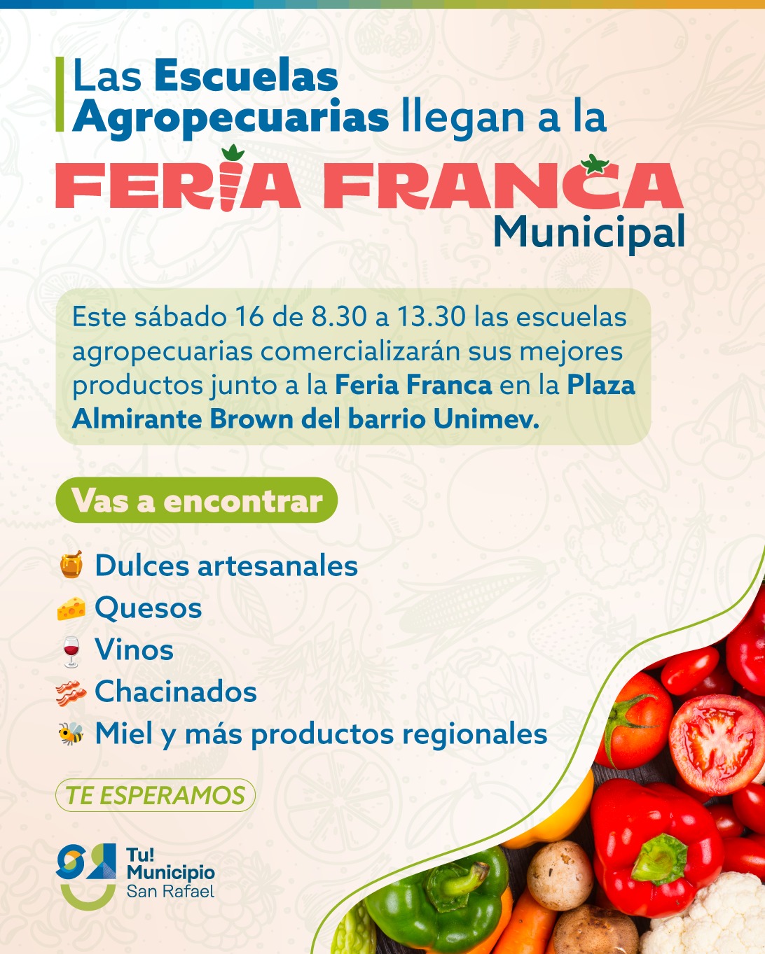 ESCUELAS TÉCNICAS Y FERIA FRANCA: PRODUCTOS REGIONALES Y APOYO A LA PRODUCCIÓN LOCAL