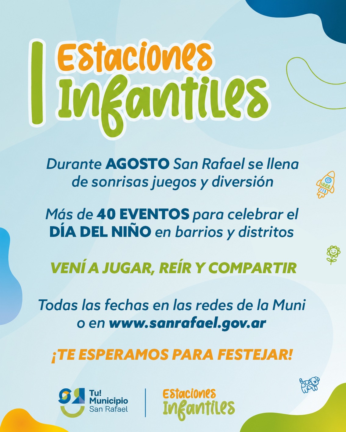 Estaciones Infantiles: San Rafael llevará la celebración del Día del Niño a todo el departamento