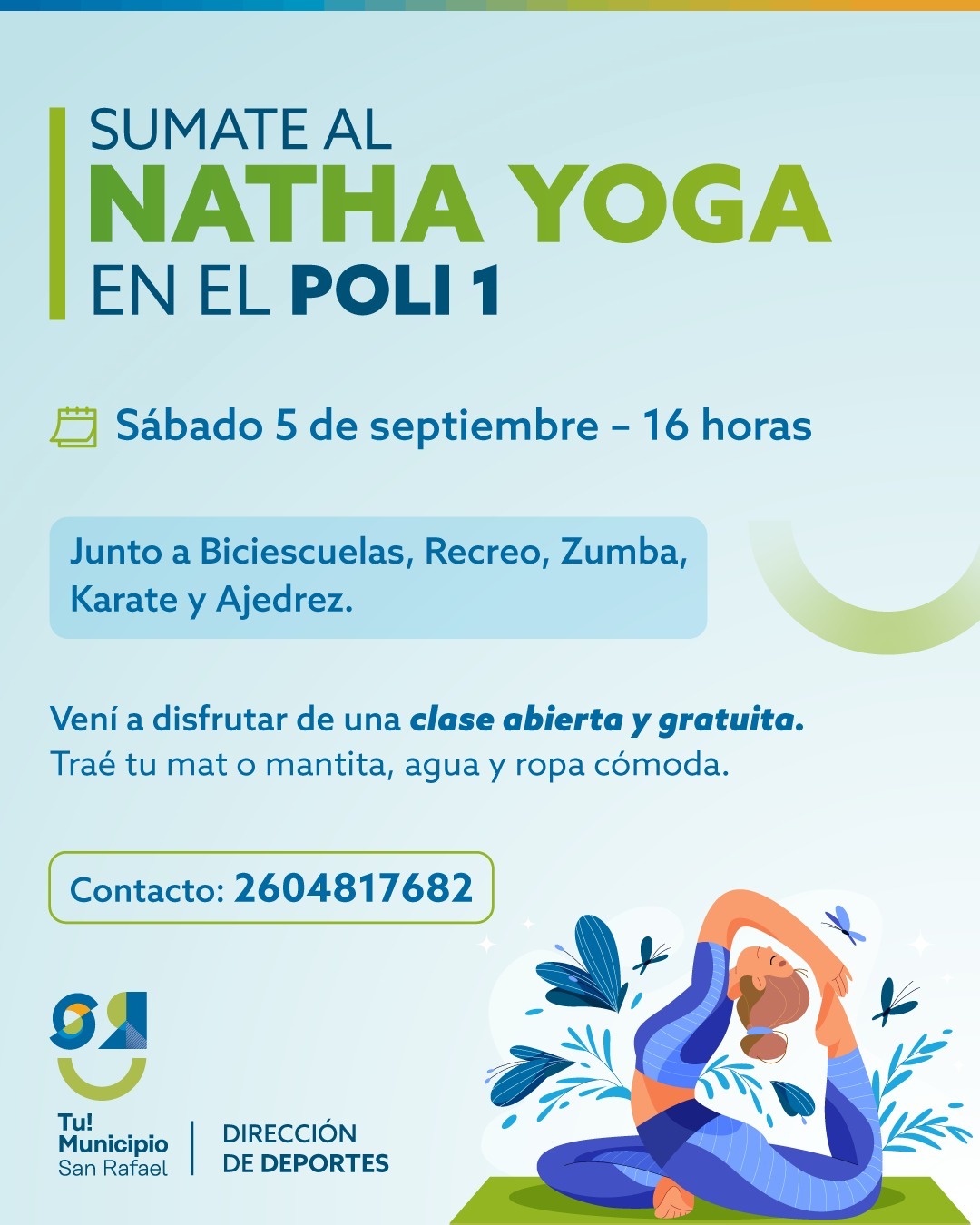 LOS SÁBADOS DEL POLI 1 AHORA SUMAN CLASES ABIERTAS DE YOGA